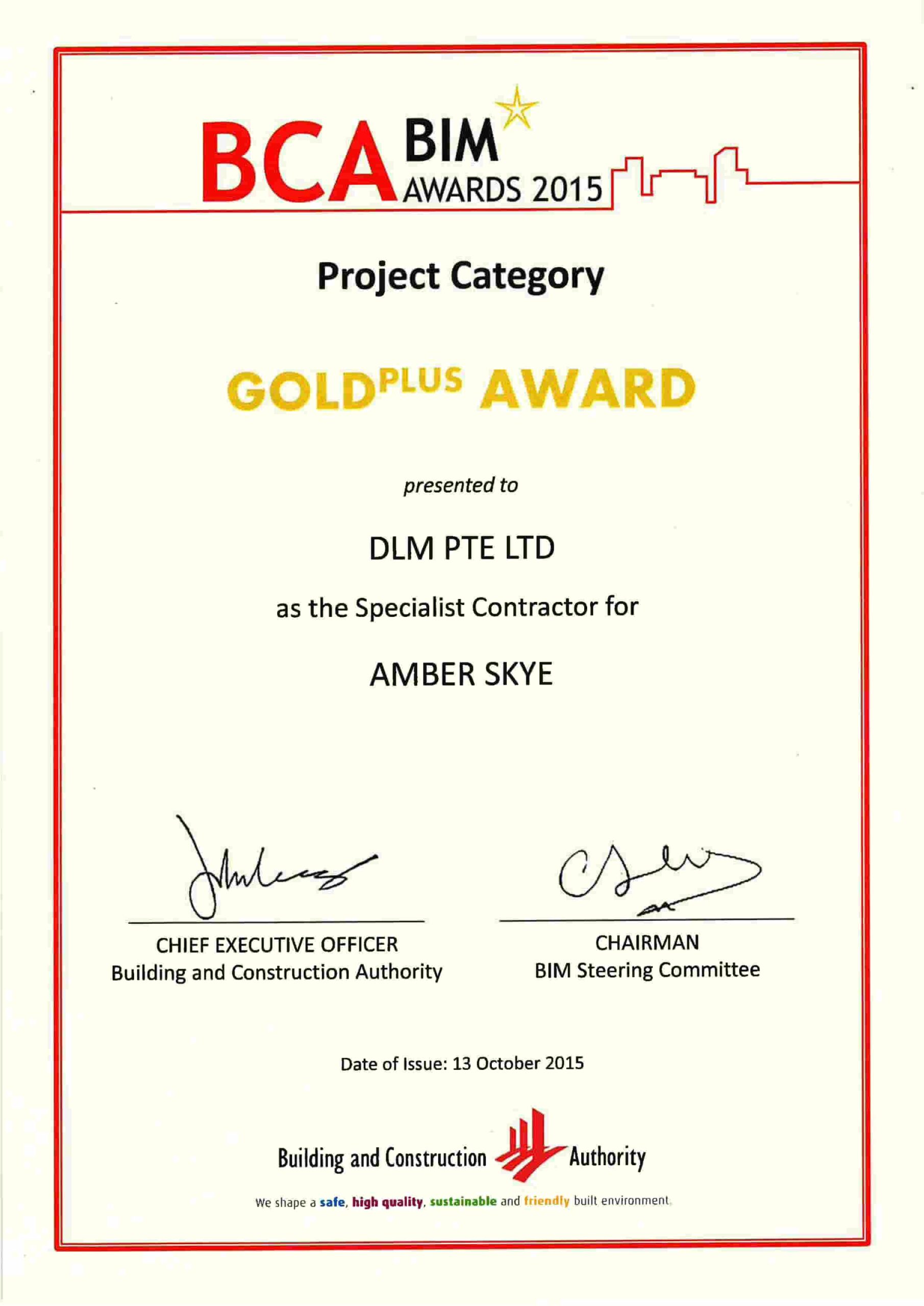 BCA BIM Awards for ACMV at Australian International School - DLM Pte Ltd