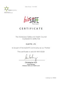 BizSAFE Partner - DLM Pte Ltd